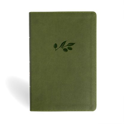 Picture of NASB Giant Print Reference Bible, Olive Leathertouch