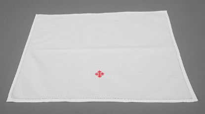 Picture of Cambric Linen Lavabo Towel with Red Cross and Vine - Pack of 3