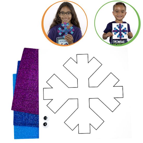 Picture of VBS 2026 Snowball Mountain Challenge Craft Mosaic Sticker Snowflake (Pkg of 12)