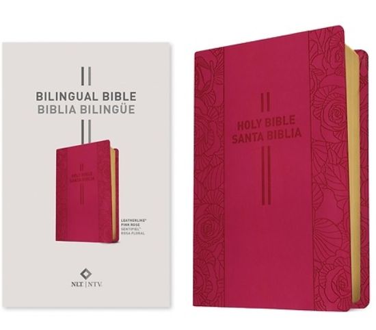 Picture of Bilingual Bible / Biblia Bilingüe Nlt/Ntv (Leatherlike, Pink Rose)