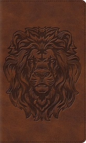 Picture of ESV Thinline Bible, Red Letter (Trutone, Brown, Royal Lion Design)