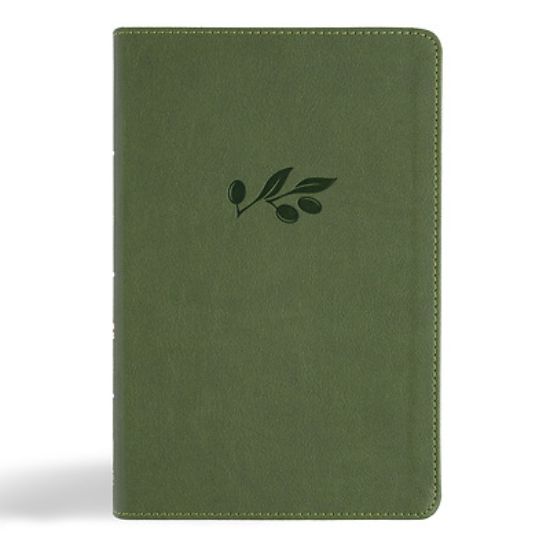 Picture of CSB Large Print Personal Size Reference Bible, Digital Study Edition, Olive Leathertouch, Indexed