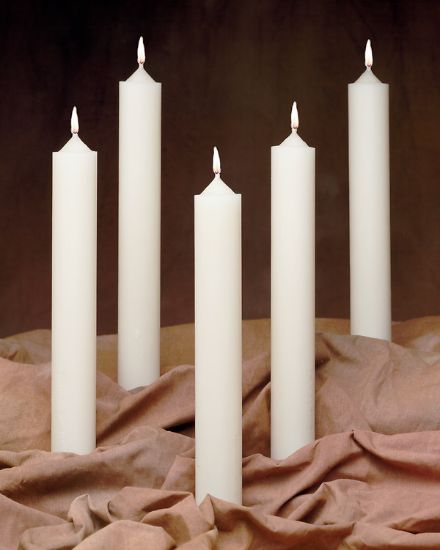 Picture of Emkay 51% Beeswax Table Altar Candle - 15" x 1-1/8"