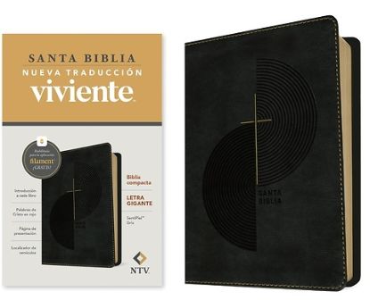 Picture of Biblia Compacta Ntv, Letra Gigante Con Filament (Sentipiel, Gris, Letra Roja)