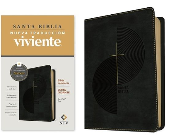Picture of Biblia Compacta Ntv, Letra Gigante Con Filament (Sentipiel, Gris, Letra Roja)