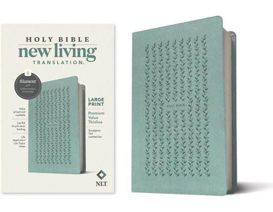 Picture of NLT Large Print Premium Value Thinline Bible, Filament Enabled Edition (Leatherlike, Eucalyptus Teal)