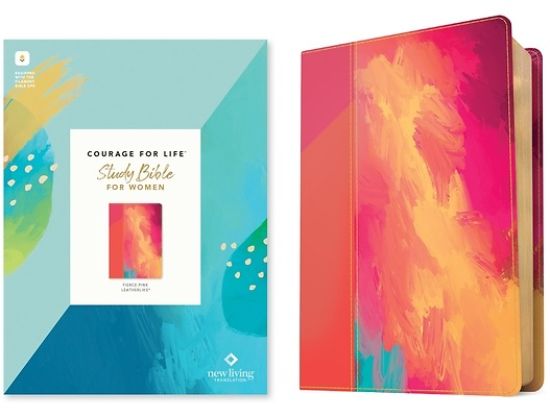 Picture of NLT Courage for Life Study Bible for Women, Filament-Enabled Edition (Leatherlike, Fierce Pink)