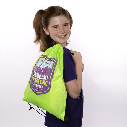 Picture of VBS 2026 Snowball Mountain Challenge Drawstring Bag (Pkg of 6)
