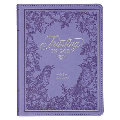 Picture of Devotional Trusting God Purple Faux Leather