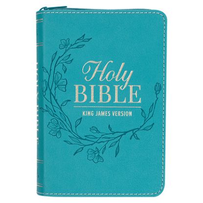 Picture of KJV Bible Pocket Faux Leather Teal W/Zipper