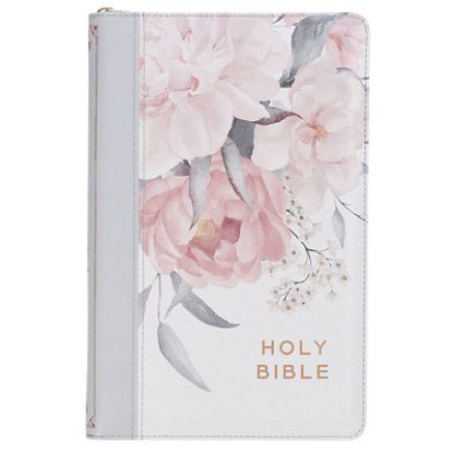Picture of KJV Bible Deluxe Gift Faux Leather Floral Printed W/Zipper