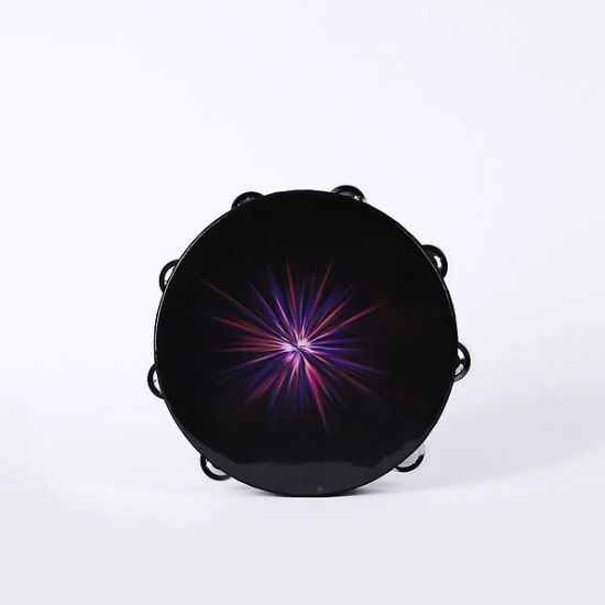 Picture of Purple Starburst Single Row Tambourine - 10"