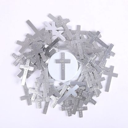 Picture of God Loves You Silver Pocket Cross -  Pack of 50