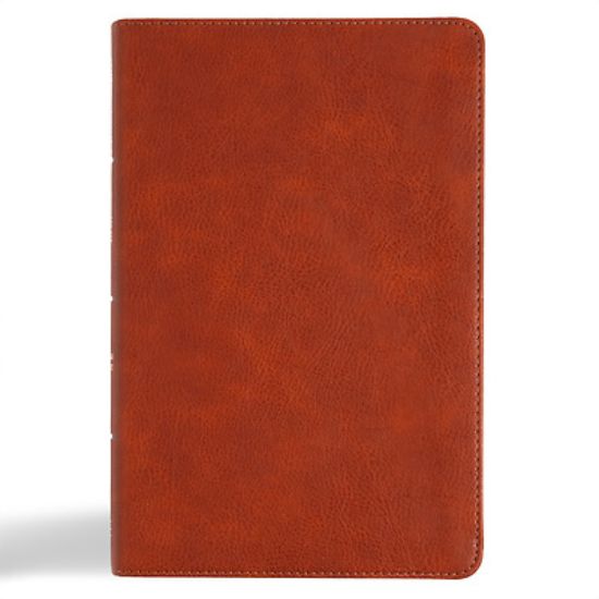 Picture of CSB Large Print Personal Size Reference Bible, Digital Study Edition, Burnt Sienna Leathertouch, Indexed