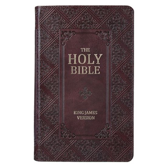Picture of KJV Giant Print Lux-Leather Pattern Dark Brown