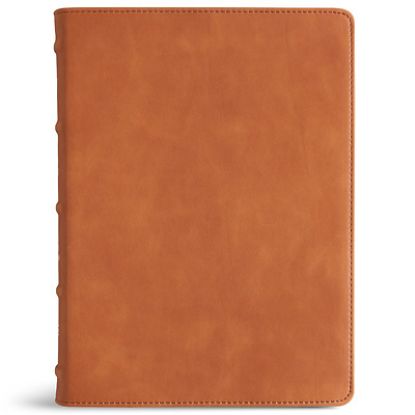 Picture of KJV Single-Column Wide-Margin Bible, Holman Handcrafted Collection, Marbled Chestnut Premium Calfskin