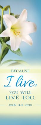 Picture of Because I Live Easter Lilys Bookmark