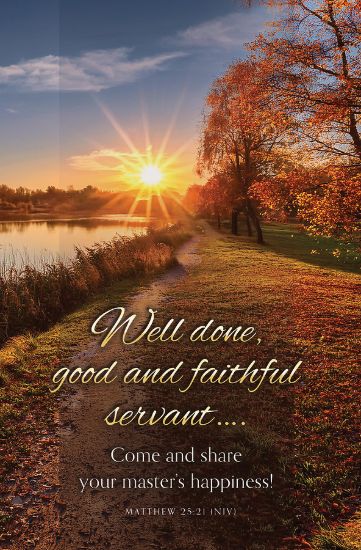 Picture of Well Done Good and Faithful Servant Funeral Bulletin