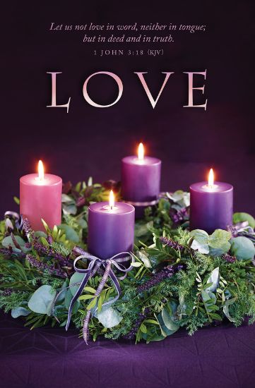Picture of Love Let us not love in word Advent Bulletin