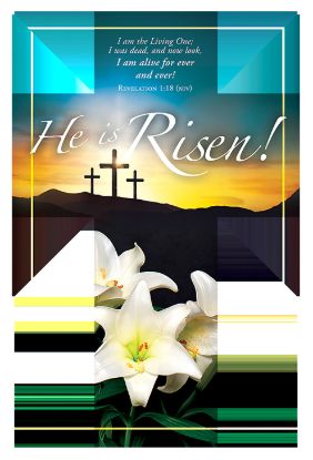 Picture of Easter Cross He Is Risen! Bookmark