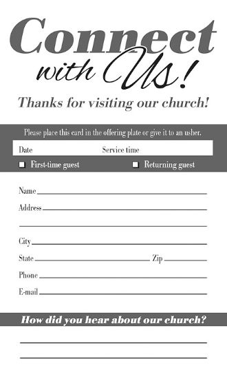 Picture of Thanks for Visiting Our Church Pew Card