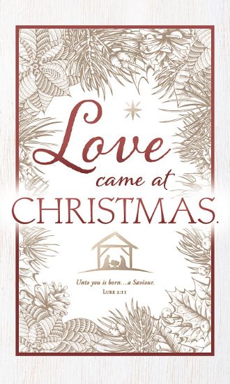 Picture of Love Came at Christmas Banner 3 x 5 Fabric