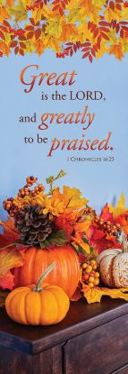 Picture of Great is the Lord Thanksgiving Banner 2 x 6 Fabric