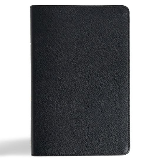Picture of CSB Thinline Bible, Anglicised Edition, Black Genuine Leather
