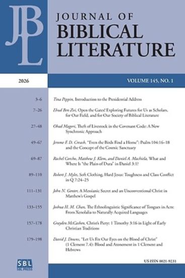 Picture of Journal of Biblical Literature 145.1 (2026)