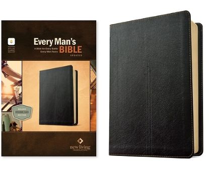 Picture of NLT Every Man's Bible, Filament Enabled (Leatherlike, Crossmark Black, Red Letter)