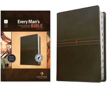 Picture of NLT Every Man's Bible, Filament Enabled (Leatherlike, East-West Grey, Indexed, Red Letter)