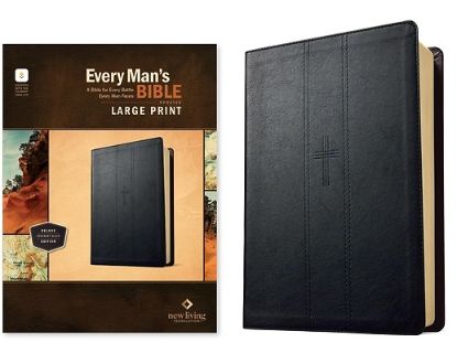 Picture of NLT Every Man's Bible, Large Print, Filament Enabled (Leatherlike, Covenant Black, Red Letter)