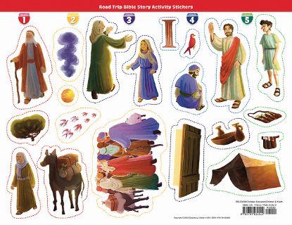 Picture of VBS 2025 Road Trip Bible Story Activity Stickers (Pkg of 6)
