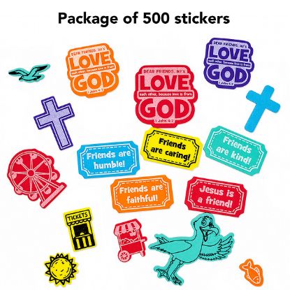 Picture of VBS 2027 On the Boardwalk Stay-Put Stickers (Pkg of 500)