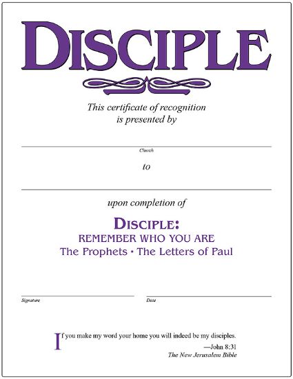 Picture of Disciple III Remember Who You Are Certificate [PDF Download]