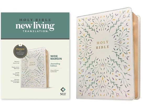 Picture of NLT Wide Margin Bible, Filament Enabled (Leatherlike, Grace & Bloom, Red Letter)