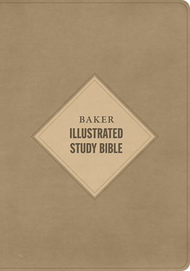 Picture of CSB Baker Illustrated Study Bible, Khaki Leathertouch, Indexed
