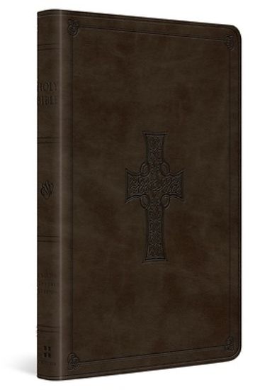 Picture of ESV Large Print Value Thinline Bible (Trutone, Olive, Celtic Cross Design)