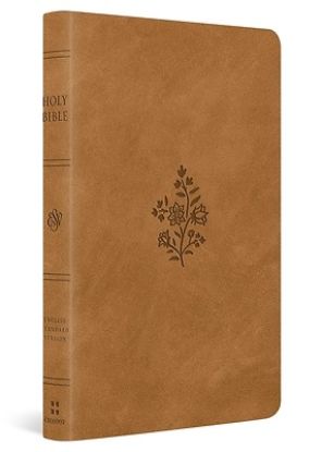 Picture of ESV Large Print Value Thinline Bible (Trutone, Nubuck Caramel, Wildflower Design)