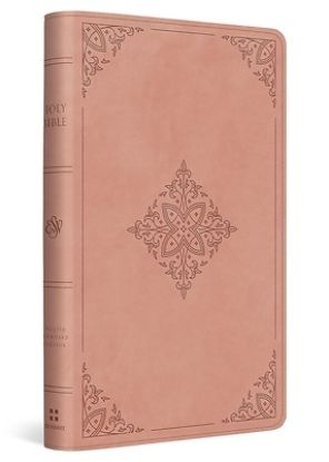 Picture of ESV Large Print Thinline Reference Bible, Red Letter (Trutone, Blush Rose, Fleur-De-Lis Design)