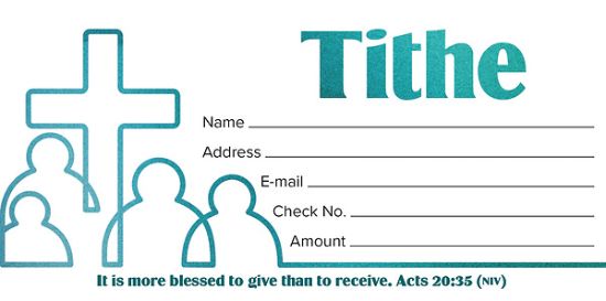 Picture of Value Tithe Acts 20:35 NIV Offering Envelope