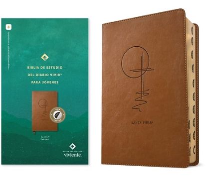 Picture of Biblia de Estudio del Diario Vivir Para Jóvenes Ntv Con Filament (Sentipiel, Café Claro, Índice, Letra Roja)