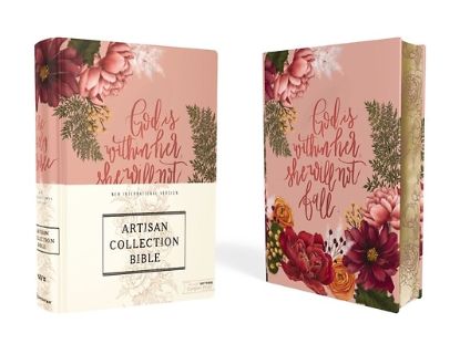 Picture of NIV, Artisan Collection Bible, Cloth Over Board, Pink Floral, Designed Edges Under Gilding, Red Letter Edition, Comfort Print