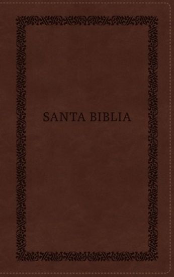Picture of Biblia Reina-Valera 1960, Tierra Santa, Ultrafina Letra Grande, Leathersoft, Café, Con Cierre