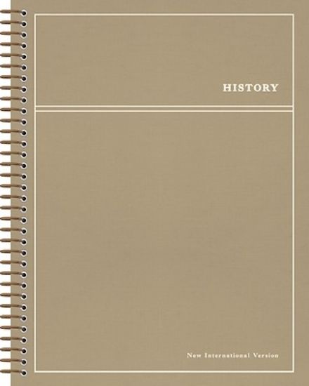 Picture of Niv, Journal the Word Bible, Single-Column, Spiral-Bound Edition, History, Cloth Hardcover Spiral, Tan, Comfort Print