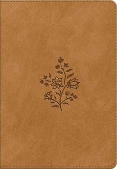 Picture of ESV Large Print Personal Size Bible, Red Letter (Trutone, Nubuck Caramel, Wildflower Design)