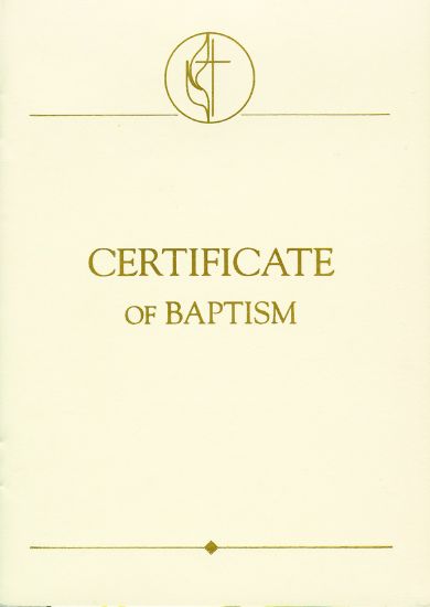 Picture of United Methodist Covenant II Child Baptism Certificates (Pkg of 3)