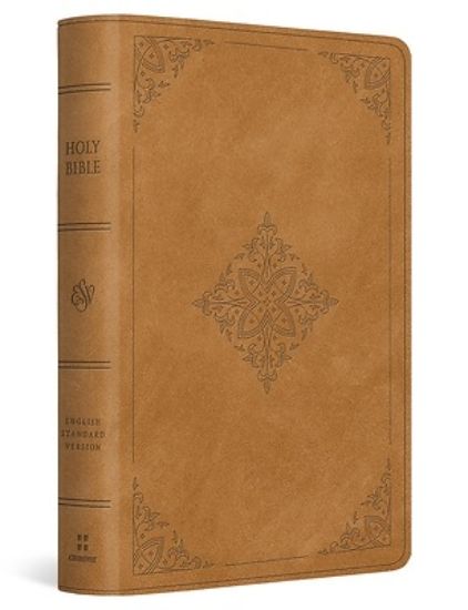 Picture of ESV Large Print Bible (Trutone, Nubuck Caramel, Fleur-De-Lis Design)