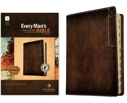 Picture of NLT Every Man's Bible, Filament Enabled, Deluxe Explorer Edition (Leatherlike, Brown, Indexed, Red Letter)