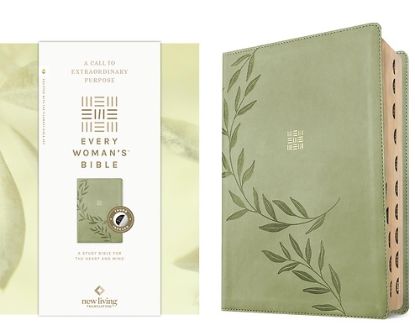 Picture of NLT Every Woman's Bible, Filament Enabled (Leatherlike, Olive Branch Green, Indexed, Red Letter)